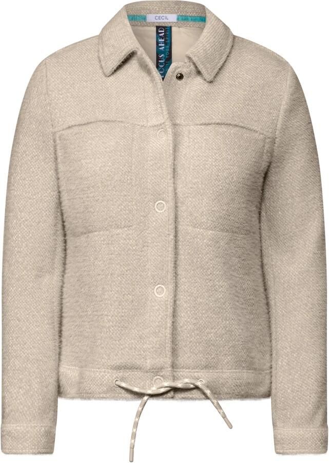 Cecil Gezellige Jas met Hemdkragen en Zakken Beige Dames - Foto 6