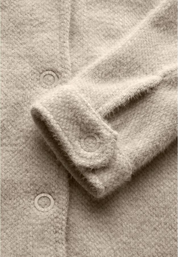 Cecil Gezellige Jas met Hemdkragen en Zakken Beige Dames