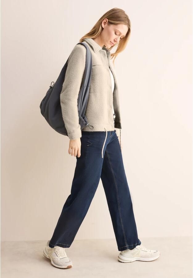 Cecil Gezellige Jas met Hemdkragen en Zakken Beige Dames - Foto 2