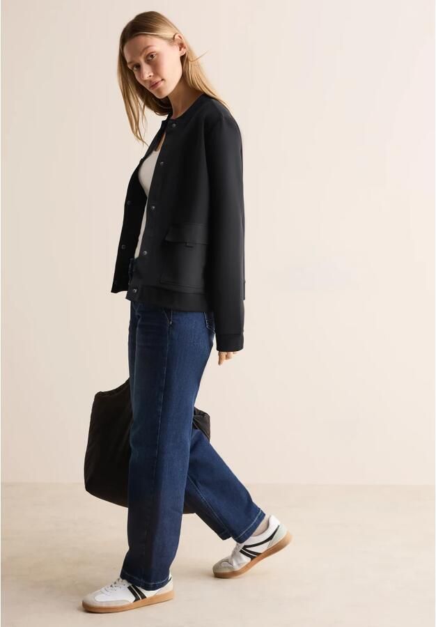 Cecil Moderne Blouson Jas met Opstaande Kraag Black Dames - Foto 2