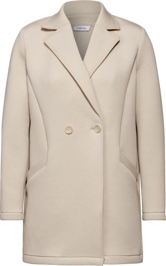 Cecil Scuba Jas met Revers Kraag en Zakken Beige Dames - Foto 8