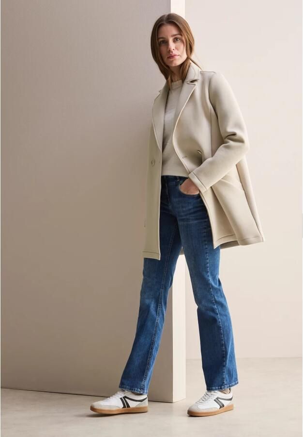 Cecil Scuba Jas met Revers Kraag en Zakken Beige Dames - Foto 6