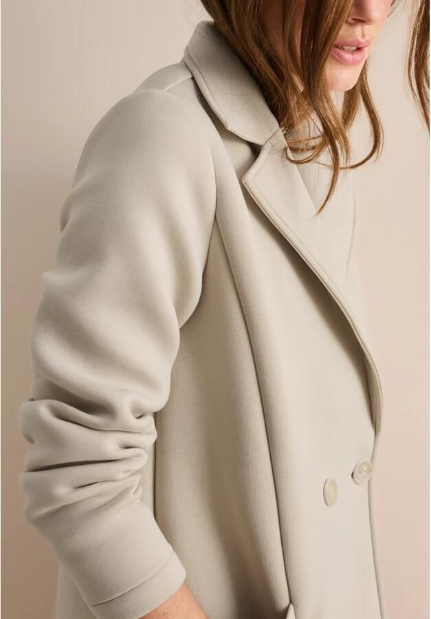 Cecil Scuba Jas met Revers Kraag en Zakken Beige Dames
