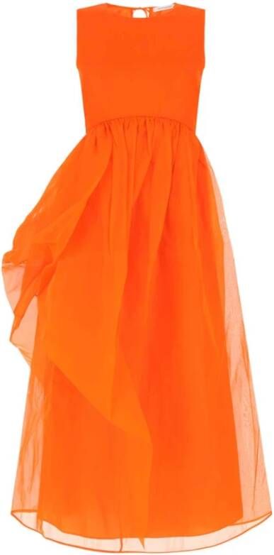 Cecilie Bahnsen Oranje katoenen jurk Oranje Dames