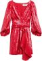 Celine Georgette Zijden Jurk voor Speciale Gelegenheden Rood Dames - Thumbnail 1