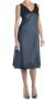 Celine Navy A-lijn Midi Jurk Grijs Dames - Thumbnail 1