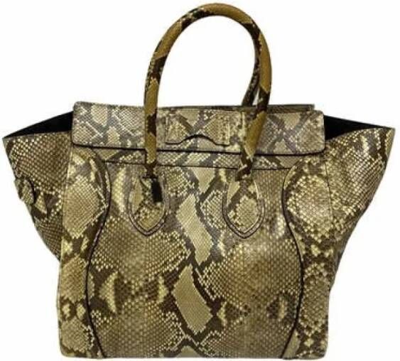 Celine Vintage Pre-eigenaarfabricceline-bags Beige Dames