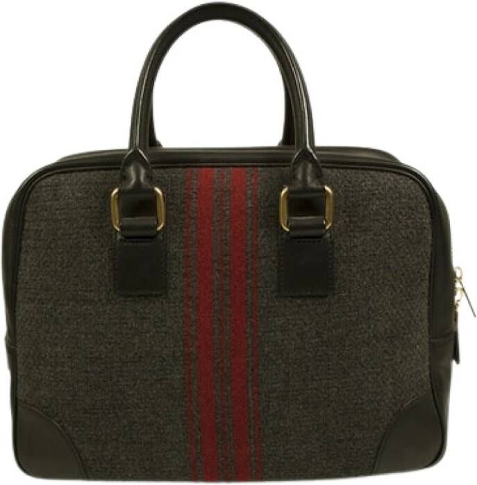 Celine Vintage Pre-eigendom Tweed Fabric Doctor Camera Top handgreep handtas Zwart Dames