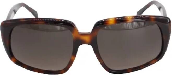 Celine Vintage Pre-owned Acetate sunglasses Bruin Dames