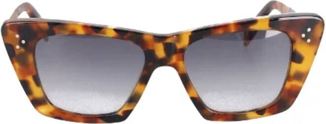 Celine Vintage Pre-owned Acetate sunglasses Bruin Dames