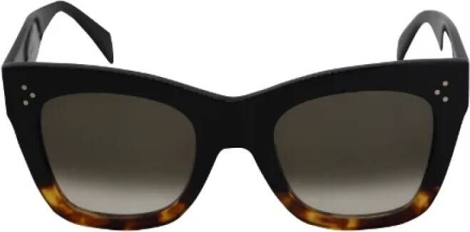 Celine Vintage Pre-owned Acetate sunglasses Zwart Dames