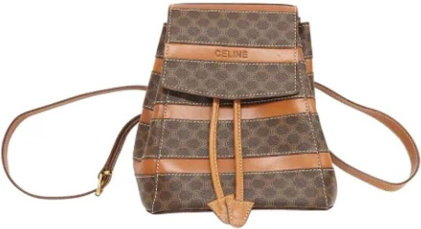 Celine Vintage Pre-owned Canvas backpacks Bruin Dames