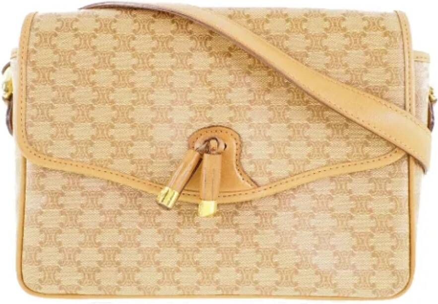 Celine Vintage Pre-owned Canvas celine-bags Beige Dames
