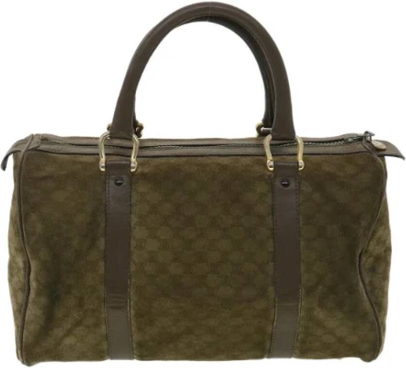 Celine Vintage Pre-owned Canvas handbags Groen Dames