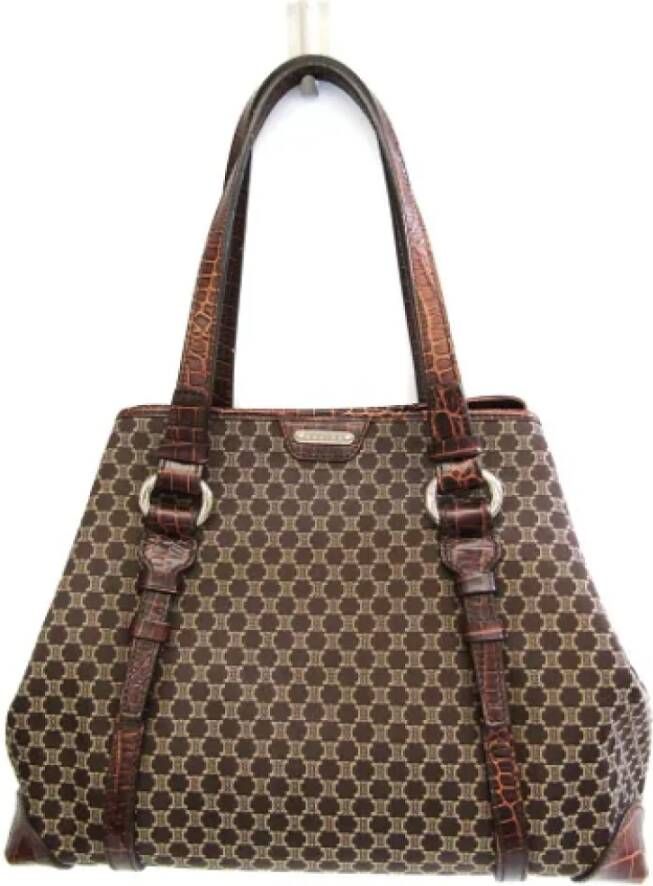 Celine Vintage Pre-owned Canvas totes Bruin Dames