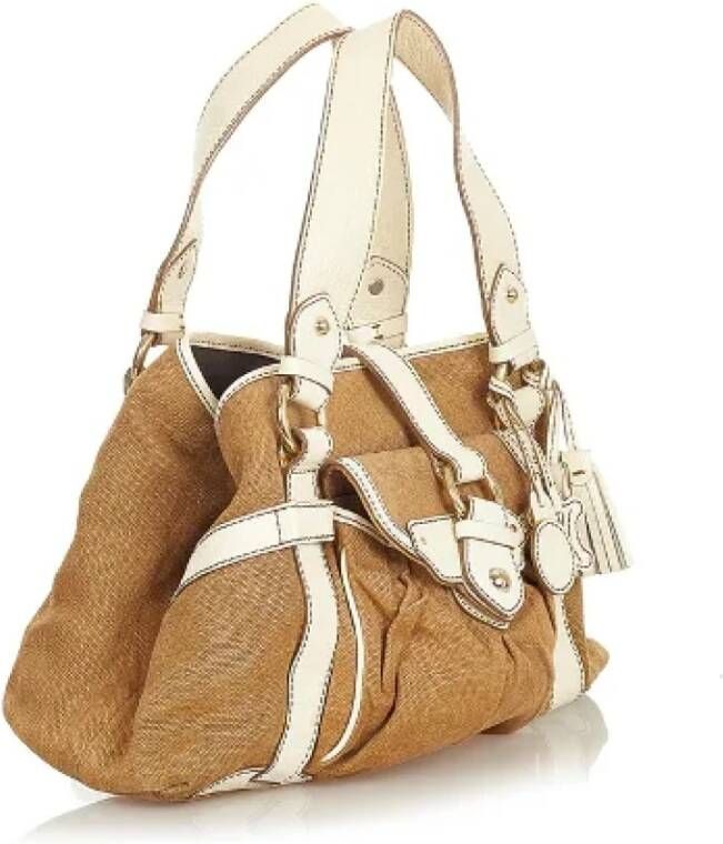 Celine Vintage Pre-owned Canvas totes Bruin Dames
