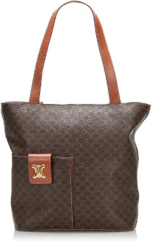 Celine Vintage Pre-owned Canvas totes Bruin Dames