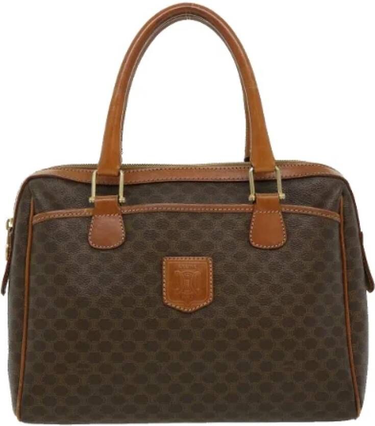 Celine Vintage Pre-owned Canvas totes Bruin Dames