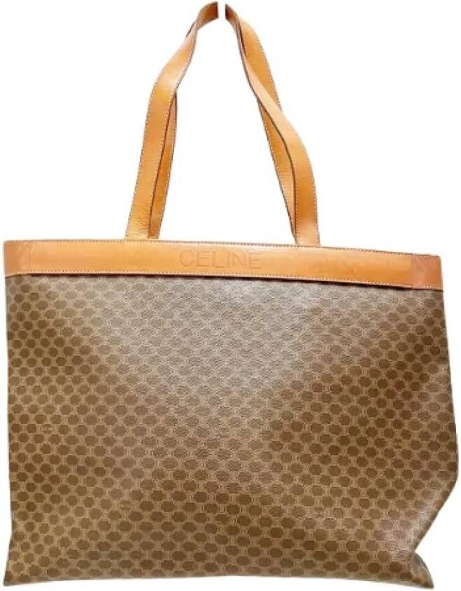 Celine Vintage Pre-owned Canvas totes Bruin Dames