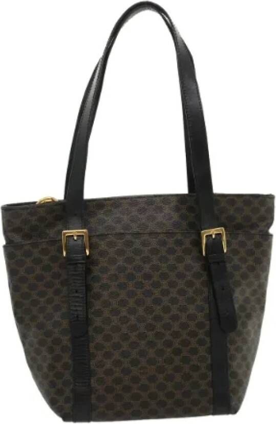 Celine Vintage Pre-owned Canvas totes Bruin Dames