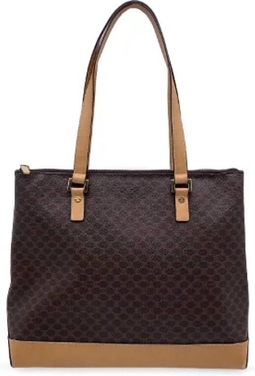 Celine Vintage Pre-owned Canvas totes Bruin Dames
