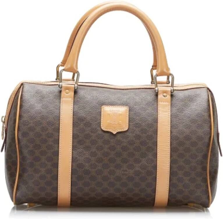 Celine Vintage Pre-owned Coated canvas travel-bags Bruin Dames