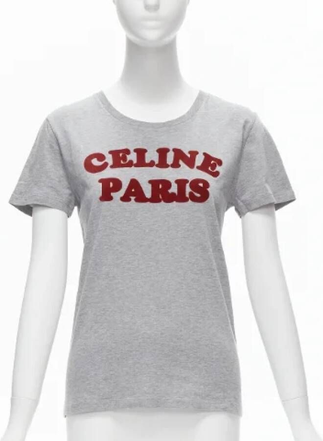 Celine Vintage Pre-owned Cotton tops Grijs Dames