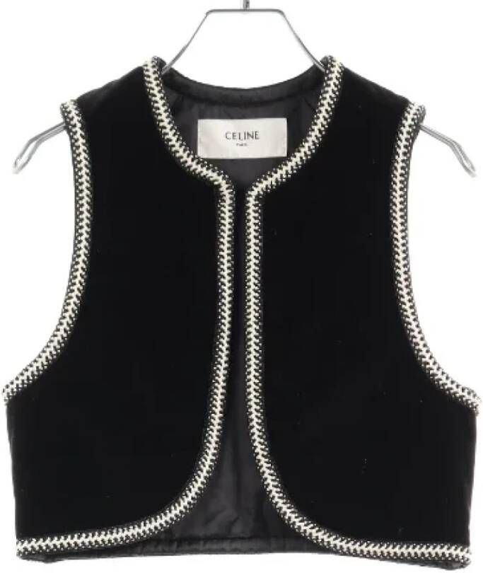 Celine Vintage Pre-owned Cotton tops Zwart Dames