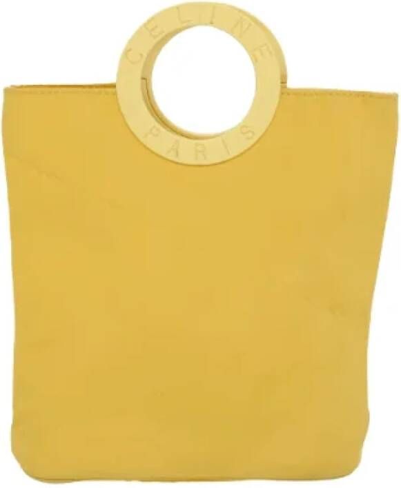 Celine Vintage Pre-owned Fabric handbags Yellow Dames