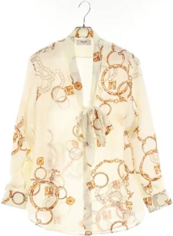 Celine Vintage Pre-owned Fabric tops Beige Dames