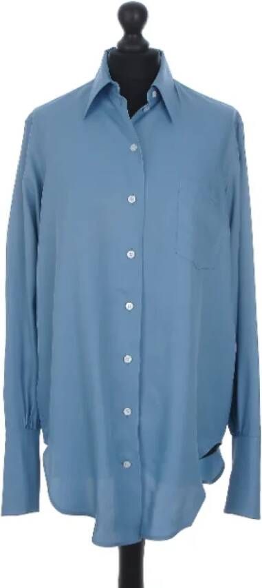 Celine Vintage Pre-owned Fabric tops Blauw Dames