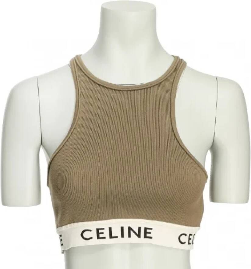 Celine Vintage Pre-owned Fabric tops Groen Dames