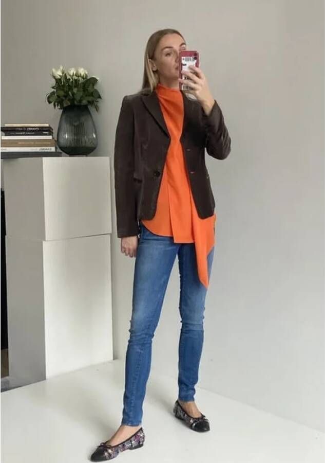 Celine Vintage Pre-owned Fabric tops Oranje Dames