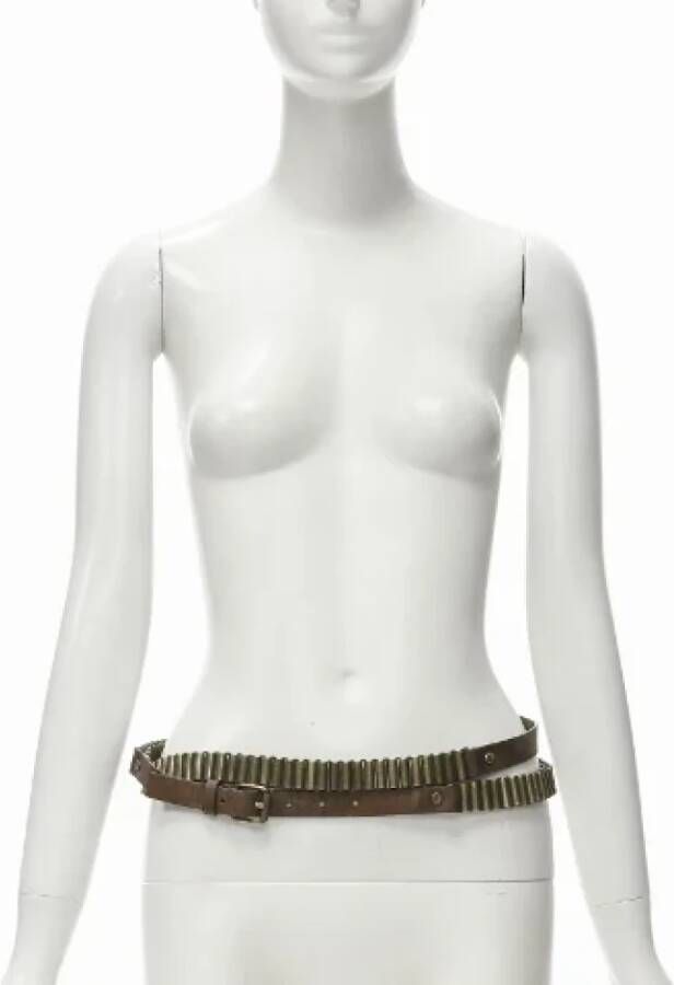 Celine Vintage Pre-owned Leather belts Bruin Dames