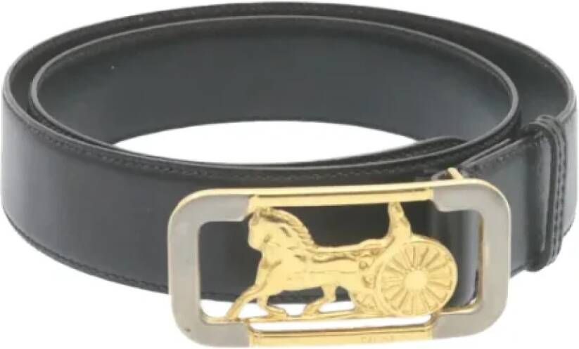 Celine Vintage Pre-owned Leather belts Zwart Dames