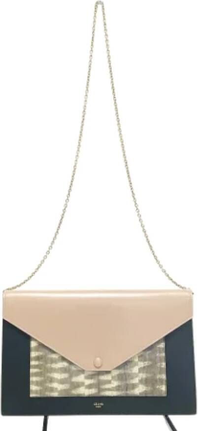 Celine Vintage Pre-owned Leather celine-bags Beige Dames