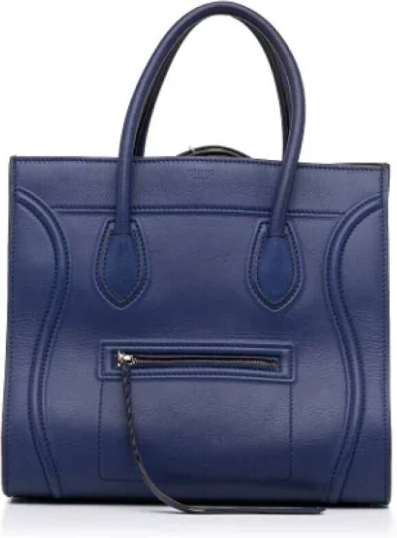 Celine Vintage Pre-owned Leather celine-bags Blauw Dames
