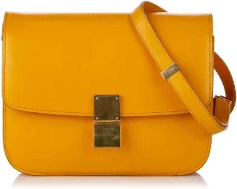 Celine Vintage Pre-owned Leather celine-bags Yellow Dames