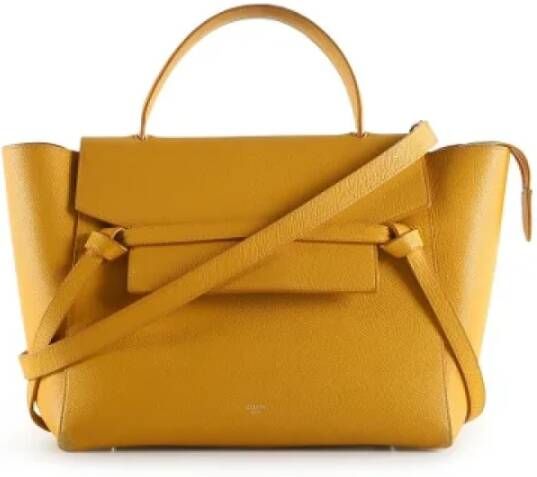 Celine Vintage Pre-owned Leather celine-bags Yellow Dames