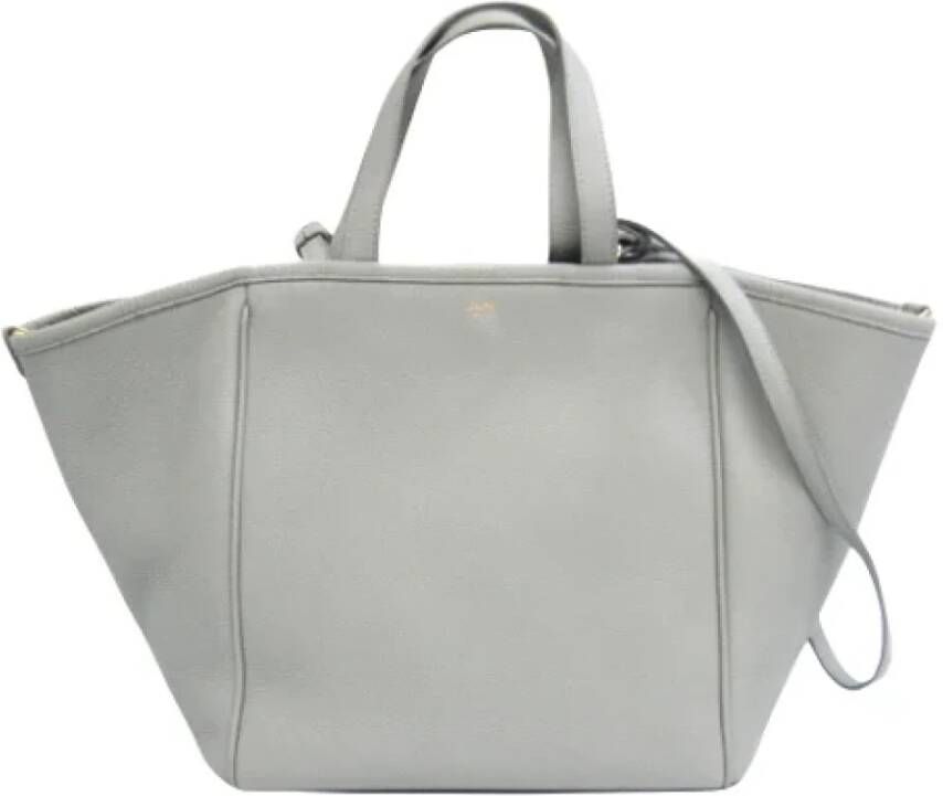 Celine Vintage Pre-owned Leather celine-bags Grijs Dames