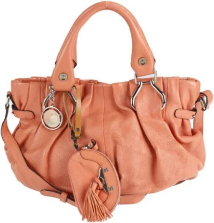 Celine Vintage Pre-owned Leather celine-bags Oranje Dames