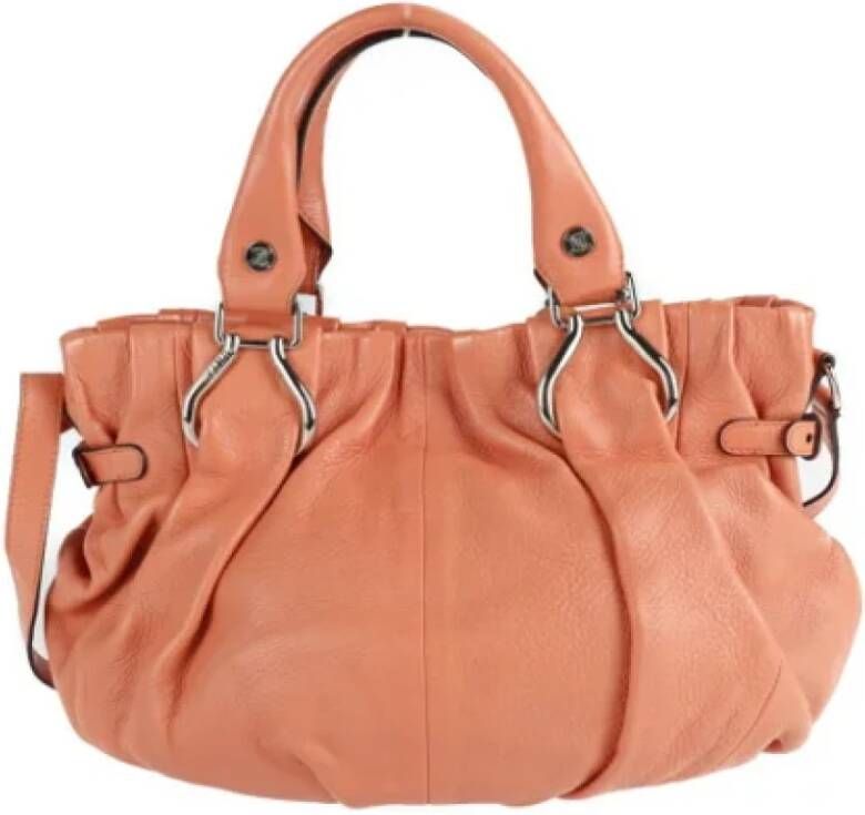 Celine Vintage Pre-owned Leather celine-bags Oranje Dames