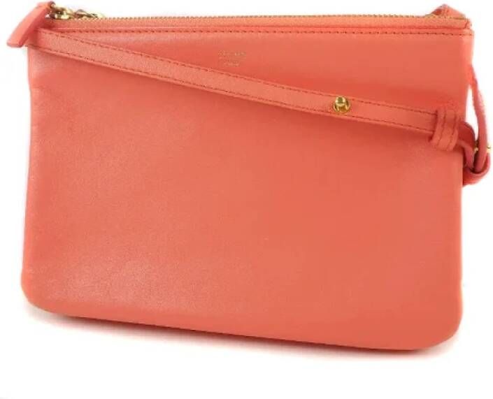 Celine Vintage Pre-owned Leather celine-bags Oranje Dames