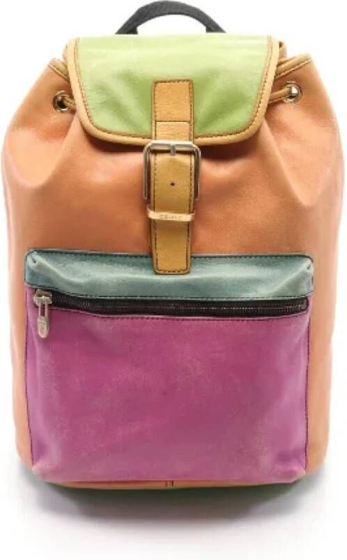 Celine Vintage Pre-owned Leather celine-bags Oranje Dames