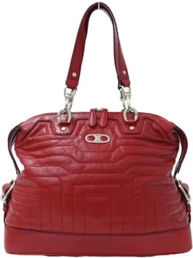 Celine Vintage Pre-owned Leather celine-bags Rood Dames