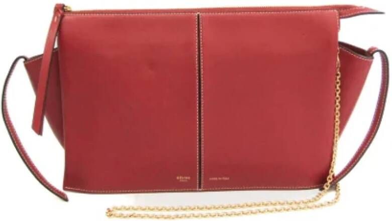 Celine Vintage Pre-owned Leather celine-bags Rood Dames