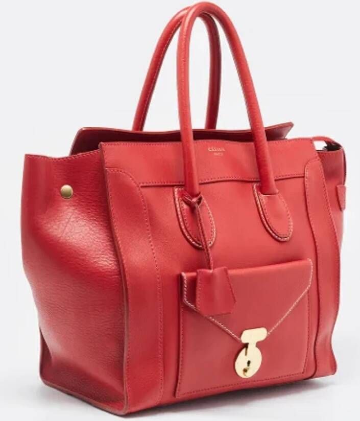 Celine Vintage Pre-owned Leather celine-bags Rood Dames