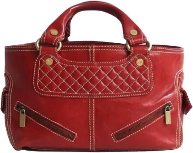 Celine Vintage Pre-owned Leather celine-bags Rood Dames