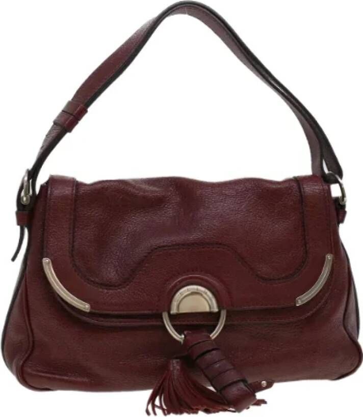Celine Vintage Pre-owned Leather celine-bags Rood Dames