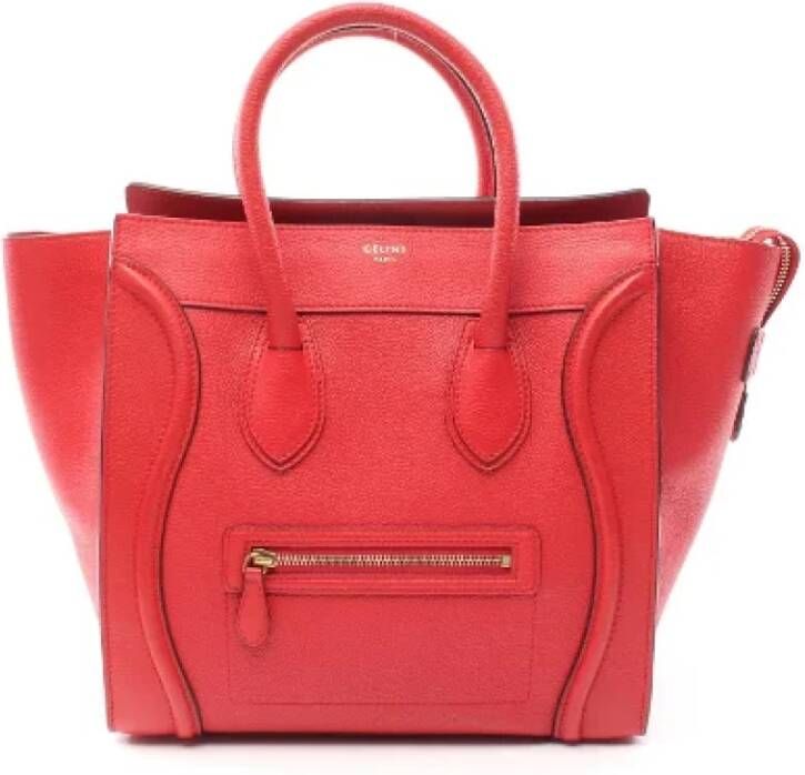 Celine Vintage Pre-owned Leather celine-bags Rood Dames